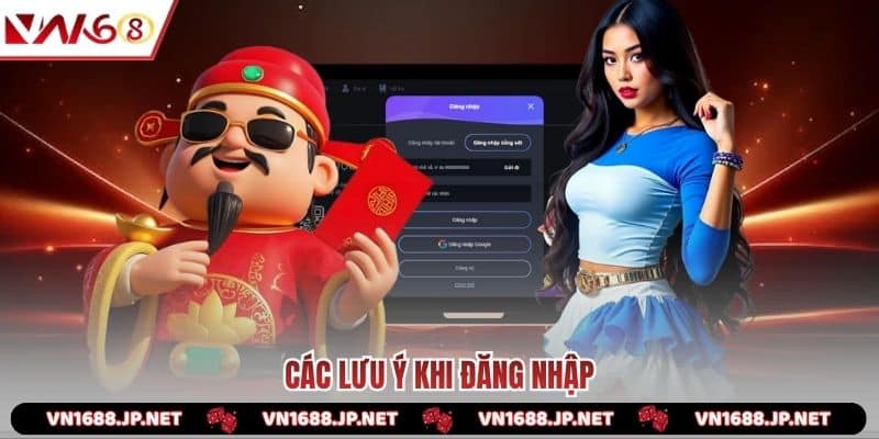 Các lưu ý khi đăng nhập